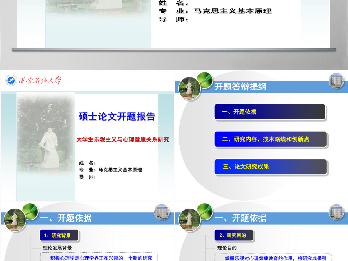 大学生乐观主义与心理健康关系研究开题报告 大学生乐观主义与心理健康关系研究开题报告