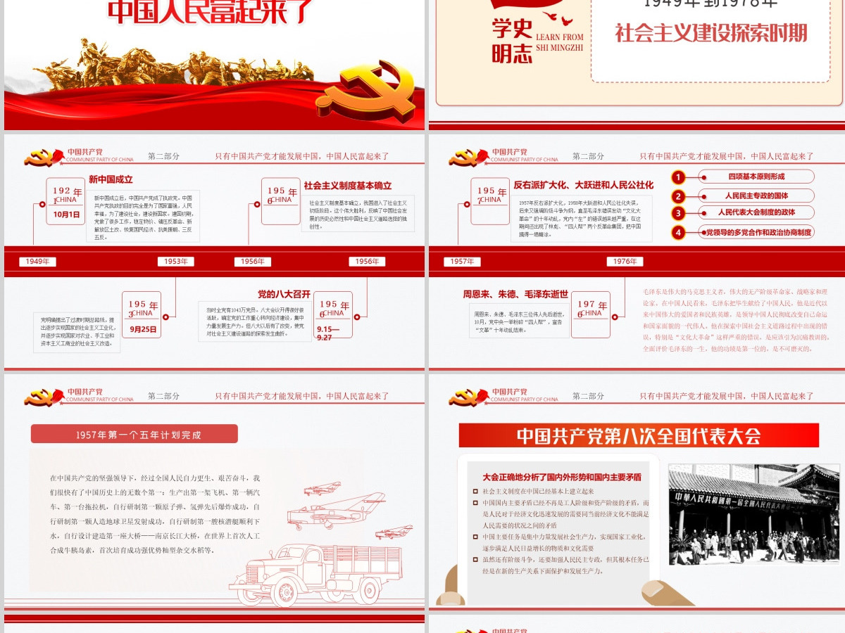 庆祝建党一百周年中国共产党党史讲座PPT--含讲稿