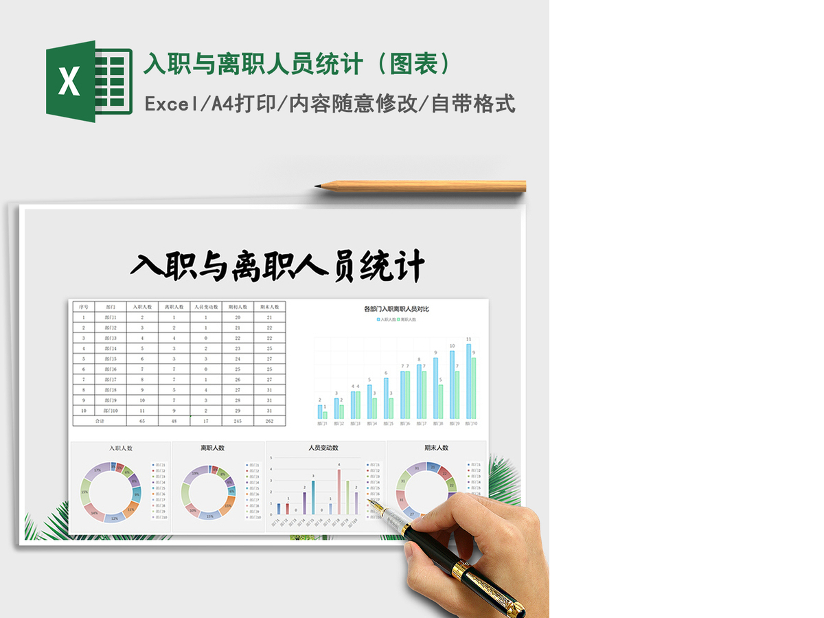 2021年入职与离职人员统计（图表）