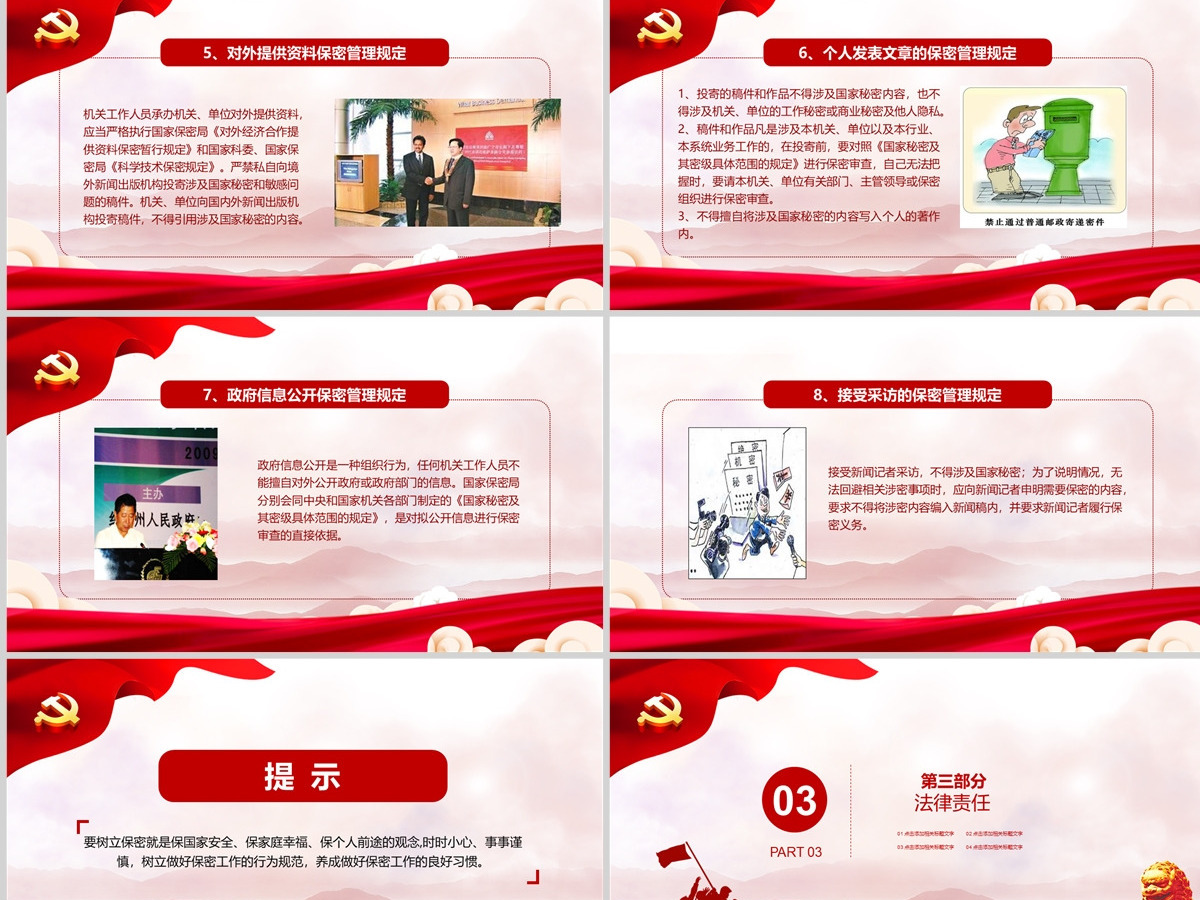 保密警示教育课保密知识培训ppt模板