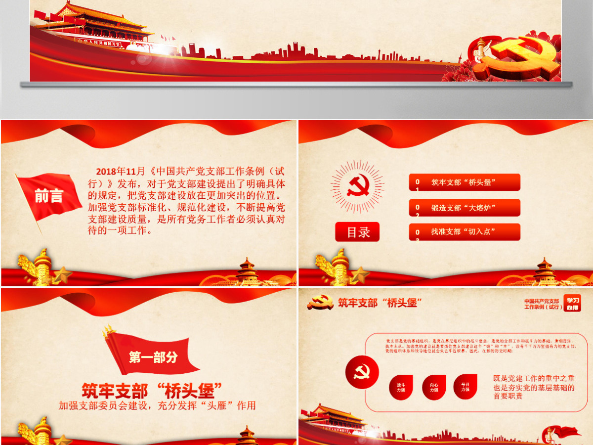 原创党支部工作条例学习心得微党课交流PPT 原创党支部工作条例学习心得微党课交流PPT