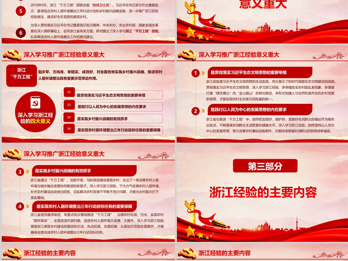 红色地域党课之深入学习浙江千村示范万村整治工程经验宣传党课PPT--含讲稿 红色地域党课之深入学习浙江千村示范万村整治工程经验宣传党课PPT--含讲稿