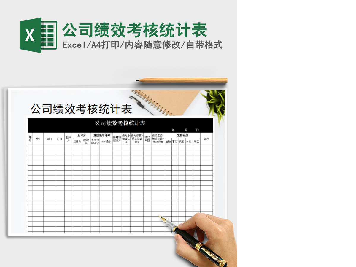 2022年公司绩效考核统计表免费下载 2022年公司绩效考核统计表免费下载