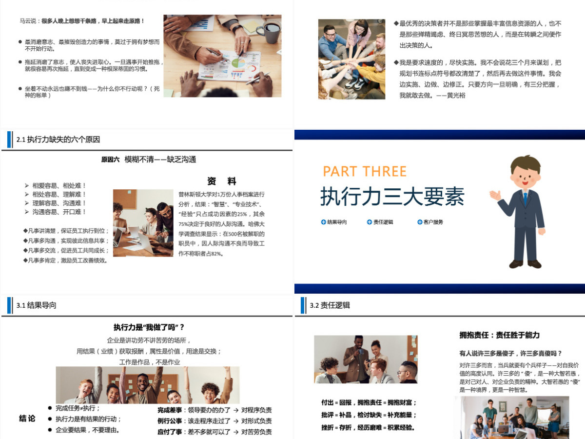 打造卓越的执行力PPT模板