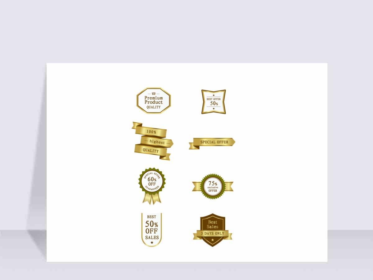 金色欧式标签图片 金色欧式标签图片
