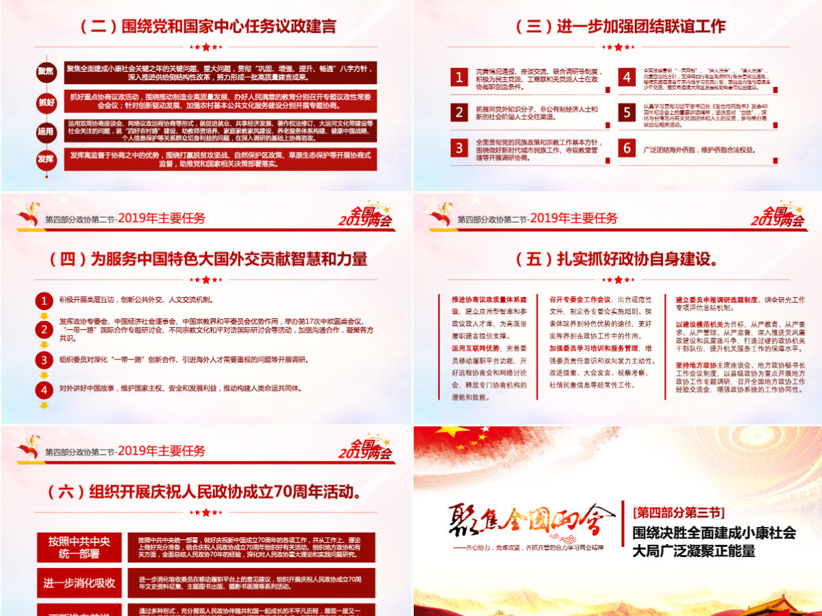 原创中国风2019两会政协政府工作报告ppt-版权可商用 原创中国风2019两会政协政府工作报告ppt-版权可商用