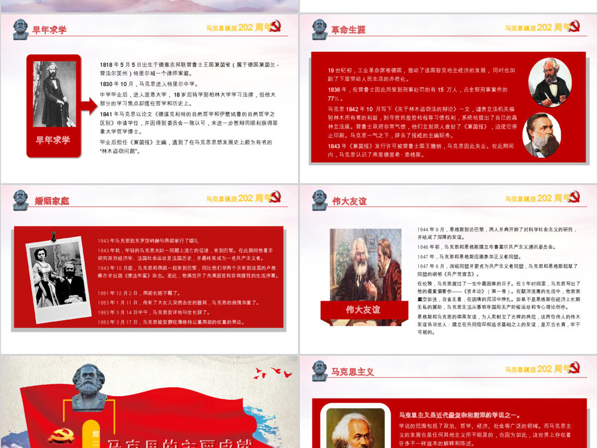 克思诞辰200周年重温共产党宣言PPT 克思诞辰200周年重温共产党宣言PPT