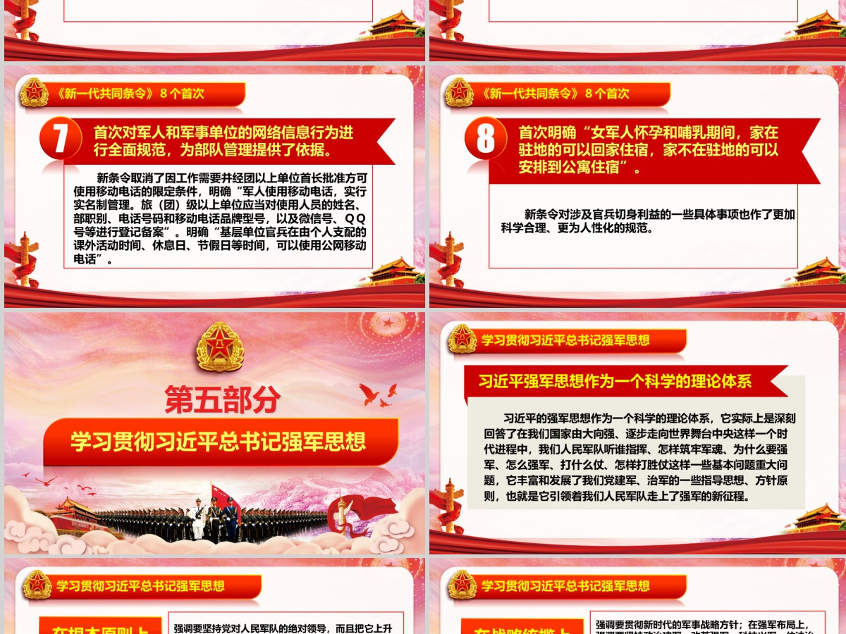 中国人民解放军新一代共同条令精讲解读PPT 中国人民解放军新一代共同条令精讲解读PPT