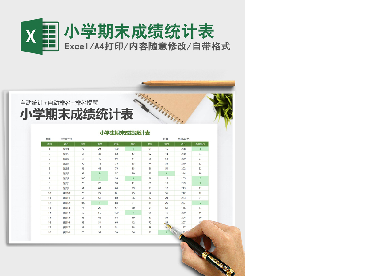 2021年小学期末成绩统计表 2021年小学期末成绩统计表