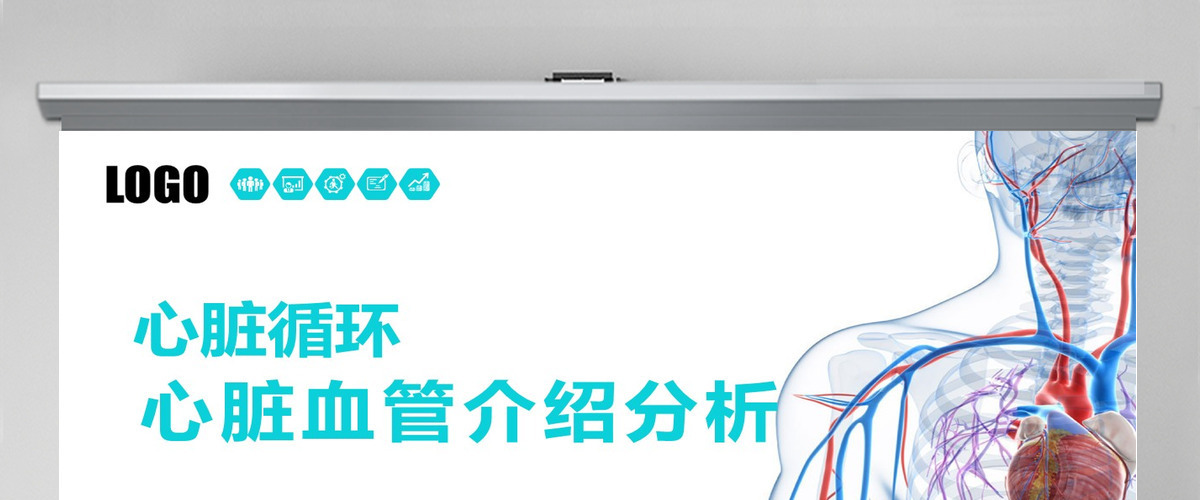 完整内容心脏健康医学解剖研究PPT模板素材下载 完整内容心脏健康医学解剖研究PPT模板素材下载
