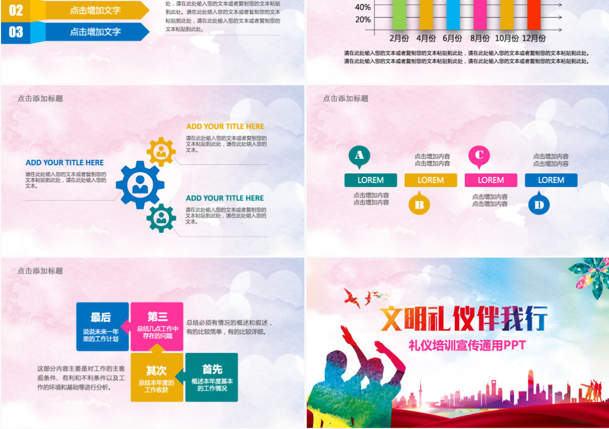 文明礼仪培训ppt模板幻灯片