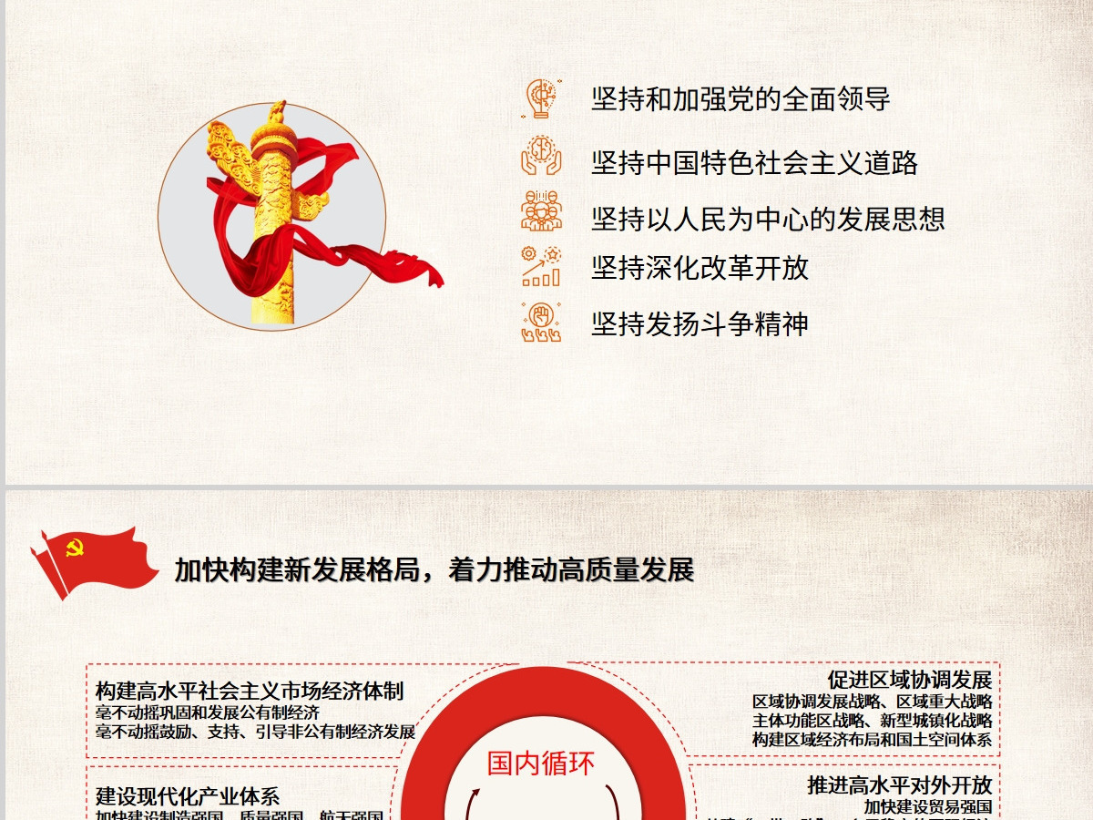 红色党建二十大精神PPT设计 红色党建二十大精神PPT设计