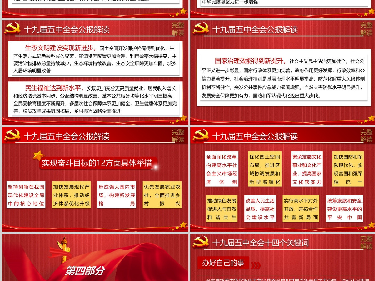 2020中国共产党第十九届中央委员会第五次全体会议公报模板