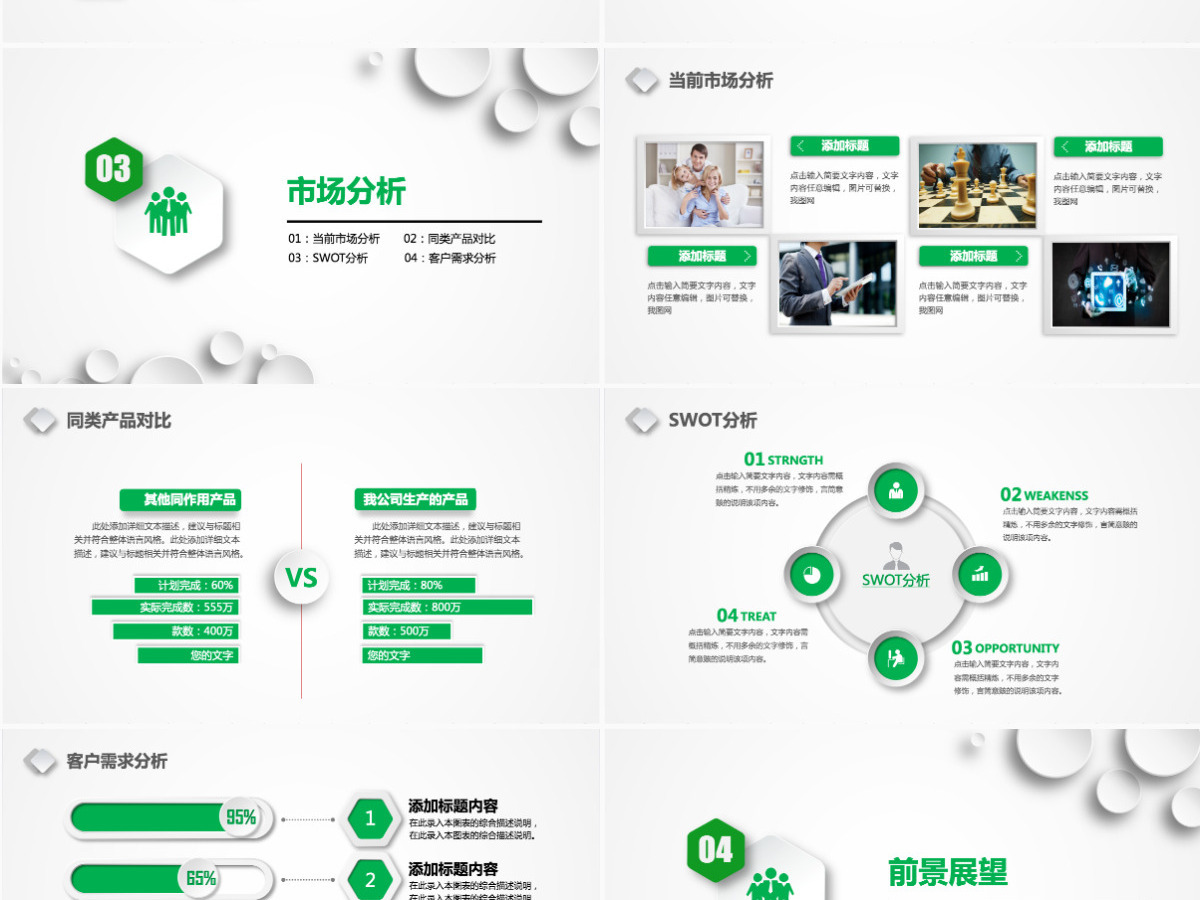 绿色公司产品介绍企业品牌宣传营销推广PPT模板