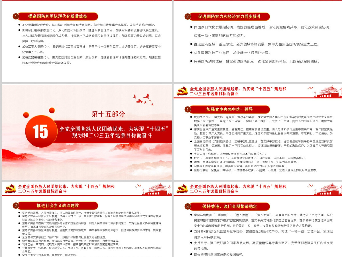 中共中央关于制定国民经济和社会发展第十四个五年规划和二〇三五年远景目标的建议PPT模板