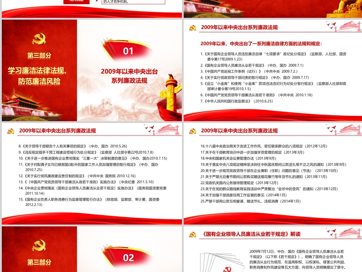 廉政教育警示教育党员干部廉洁从业PPT