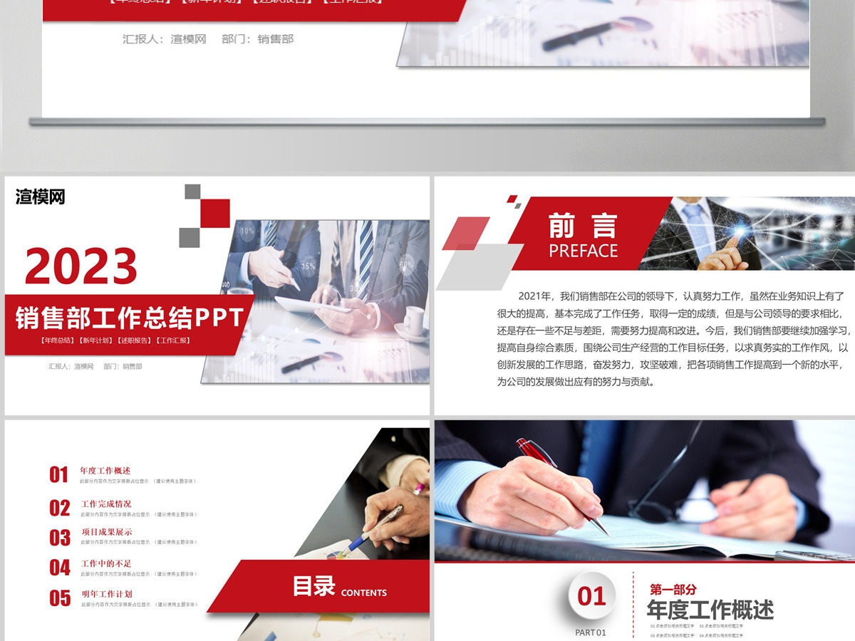 2023市场销售部营销工作总结计划PPT