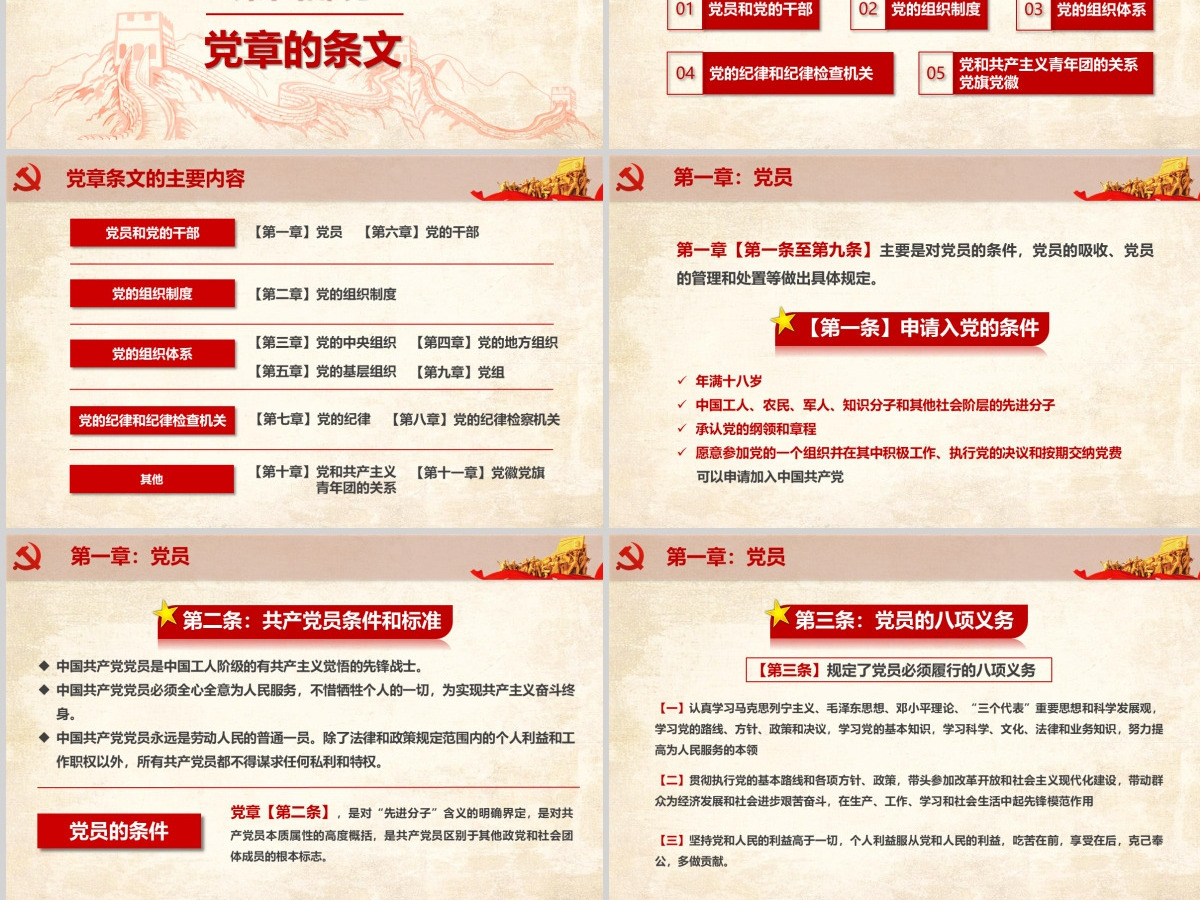 中国共产党章程学习解读新党章党课ppt