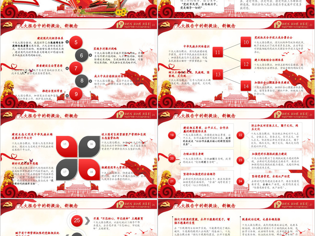 十九大报告精神学习新时代党员党课PPT