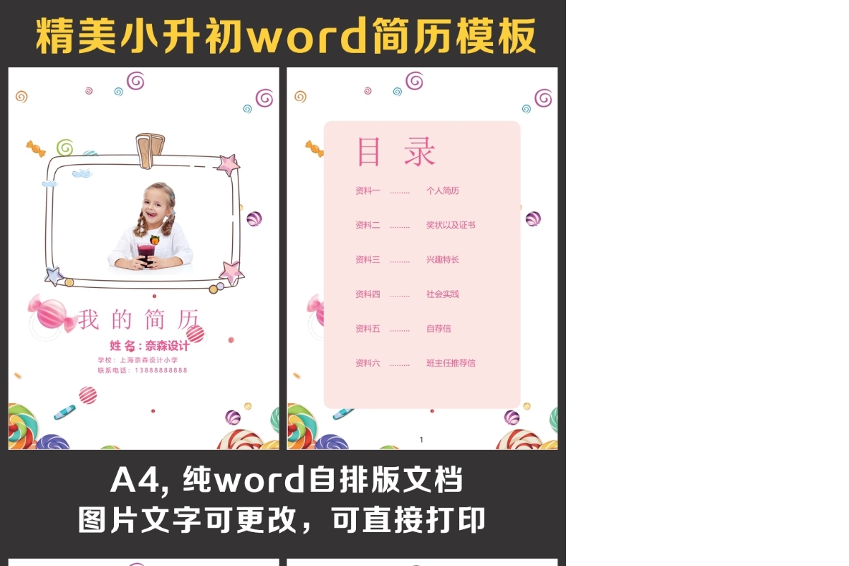 小升初简历