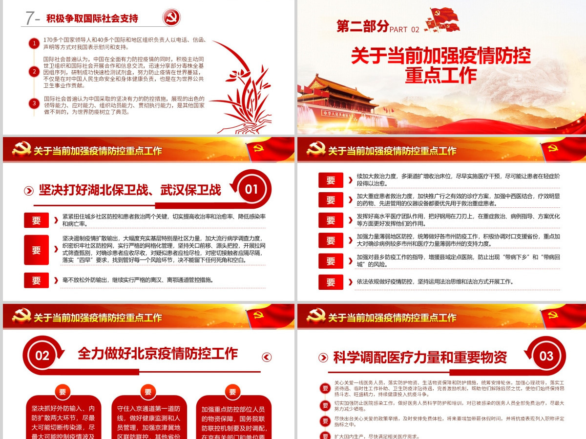 原创疫情党课疫情防控和经济社会发展工作重要讲话学习ppt