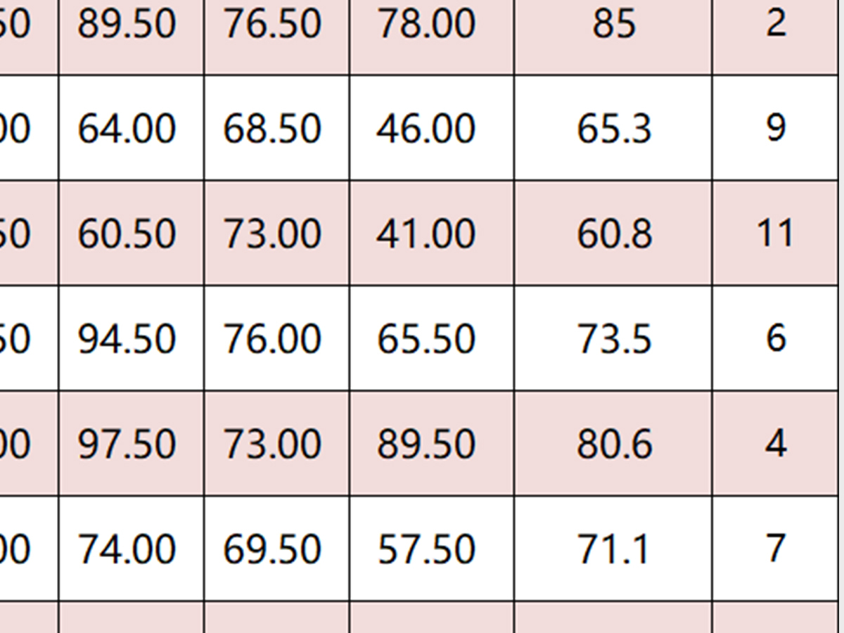 学生成绩管理表Excel表格