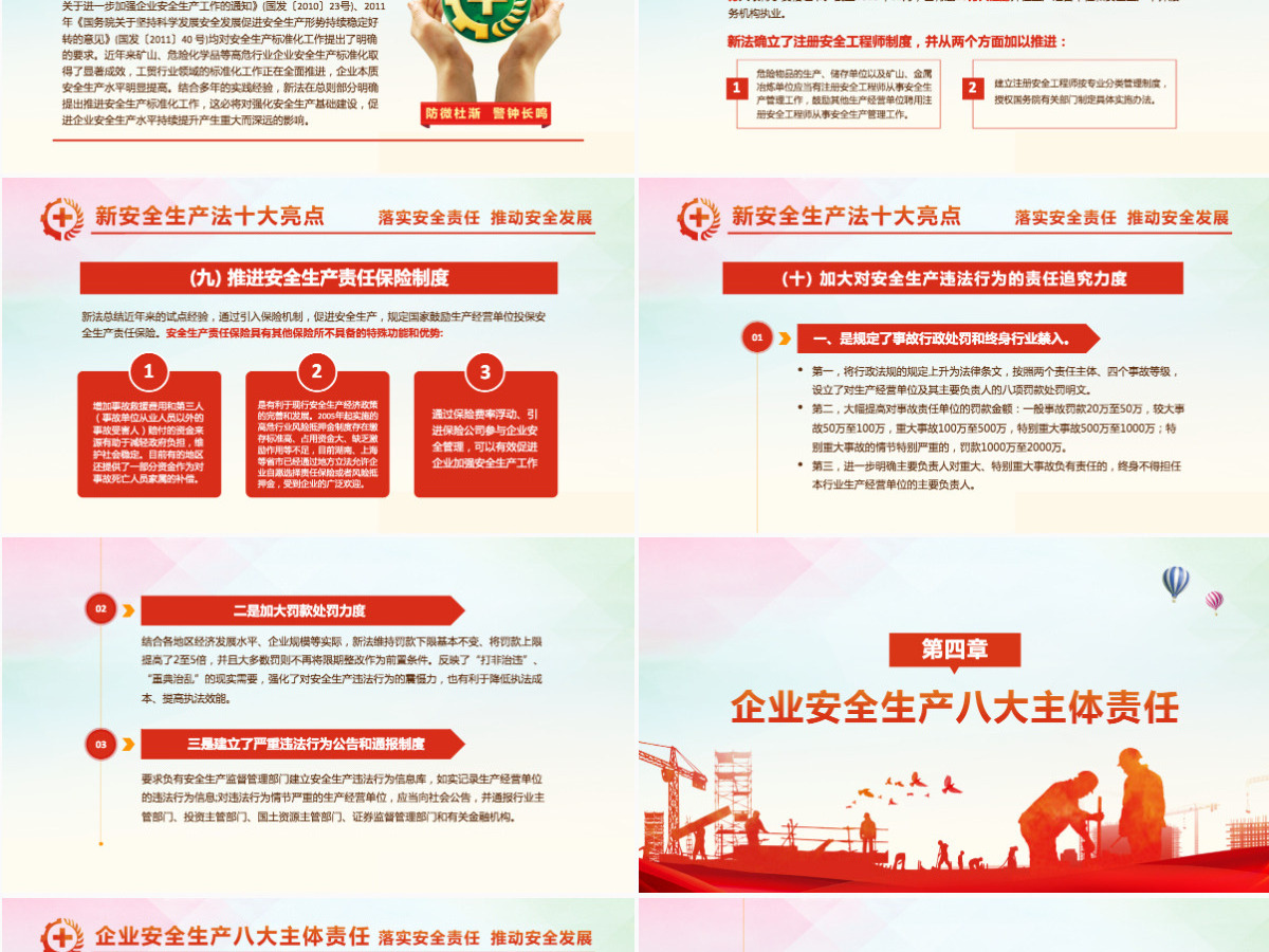 2021全国安全生产月PPT红色落实安全责任推动安全发展主题模板 2021全国安全生产月PPT红色落实安全责任推动安全发展主题模板