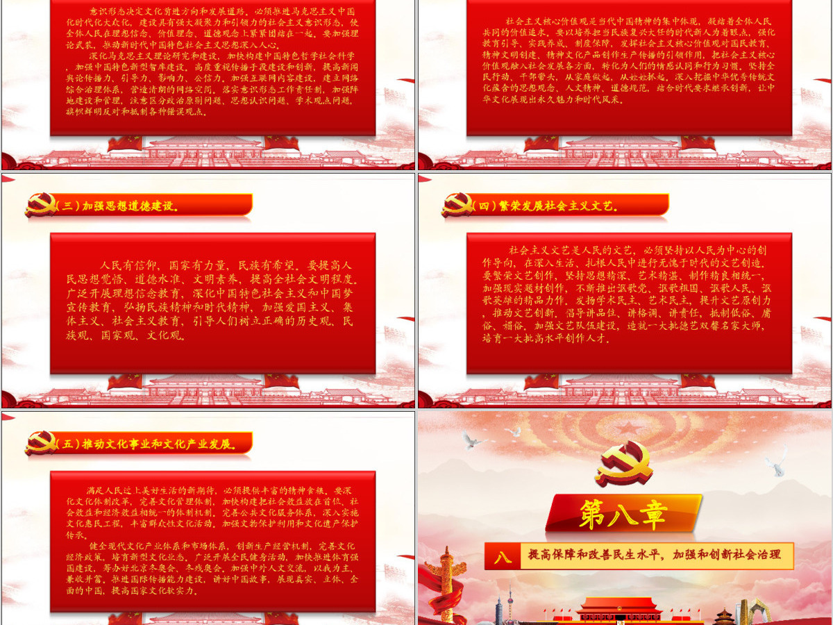 完整大气内容学习党的十九大报告精神PPT 完整大气内容学习党的十九大报告精神PPT
