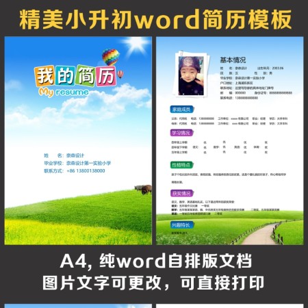 小升初简历
