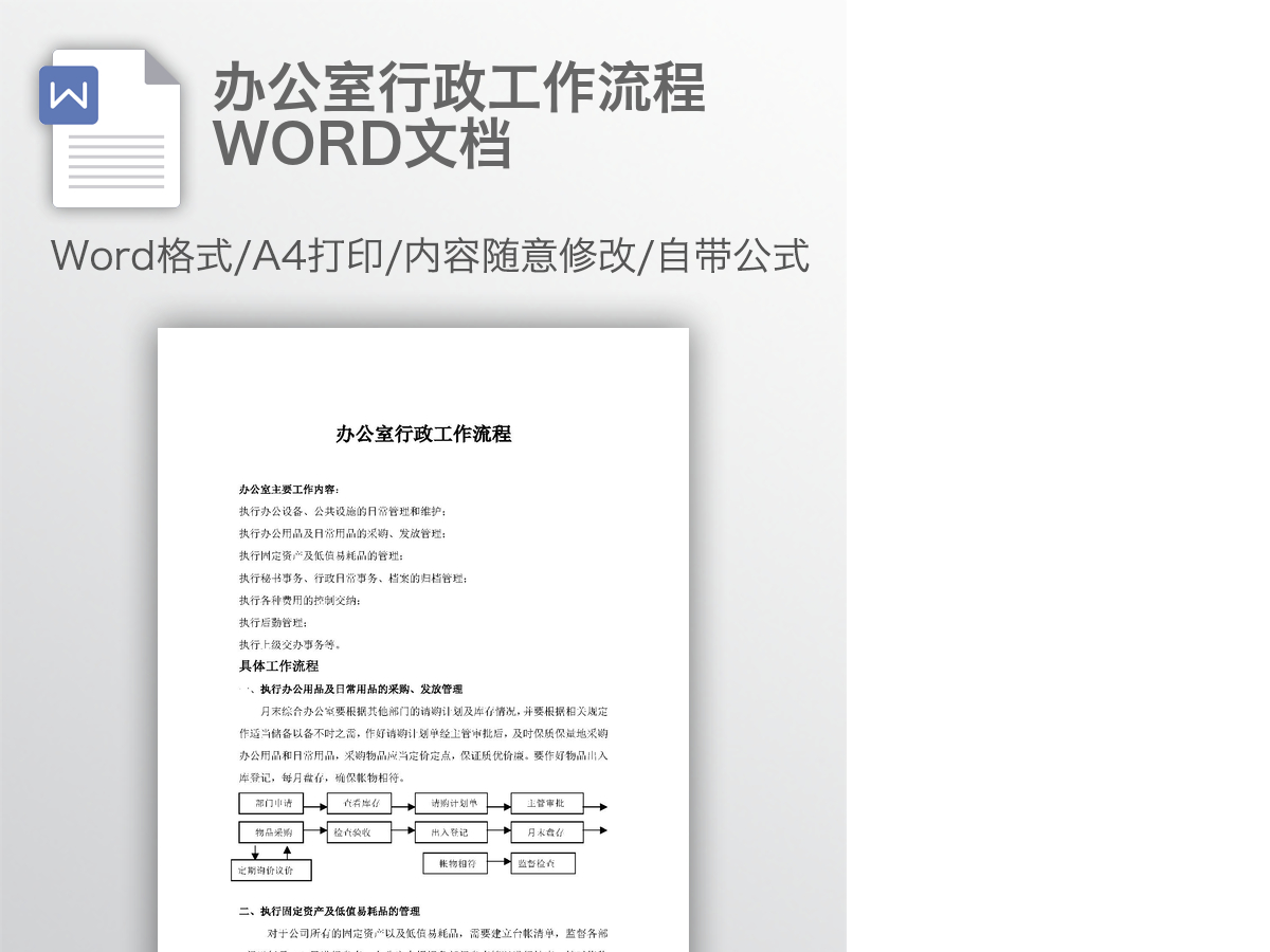 办公室行政工作流程WORD文档