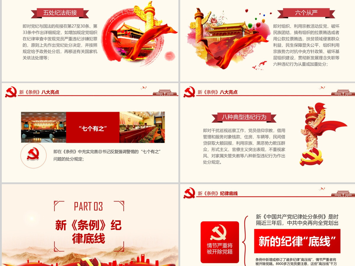 2019黄色处分条例PPT模板-含讲稿