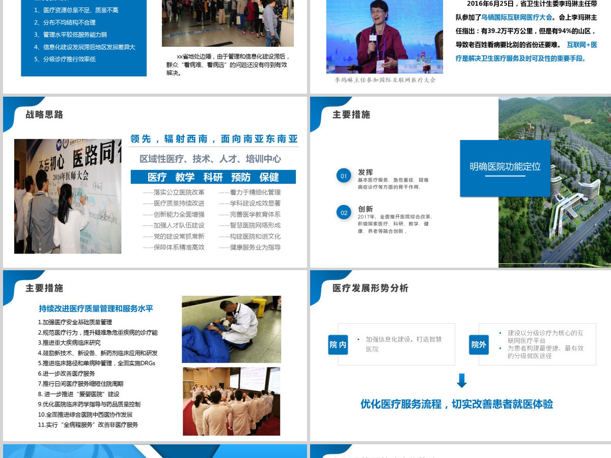 2021“互联网+”智慧医院简介发展形势分析蓝色医院医疗通用PPT模板 2021“互联网+”智慧医院简介发展形势分析蓝色医院医疗通用PPT模板