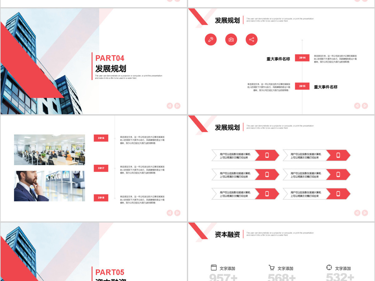 2020红色简洁招商计划书商业计划书PPT模板