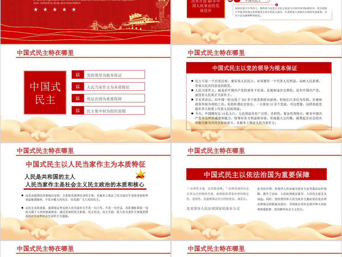 党政党建党课中国式民主为什么符合国情主题PPT模板