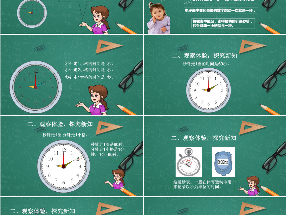 人教版三年级上册第一单元数学时分秒的认识PPT模板 人教版三年级上册第一单元数学时分秒的认识PPT模板