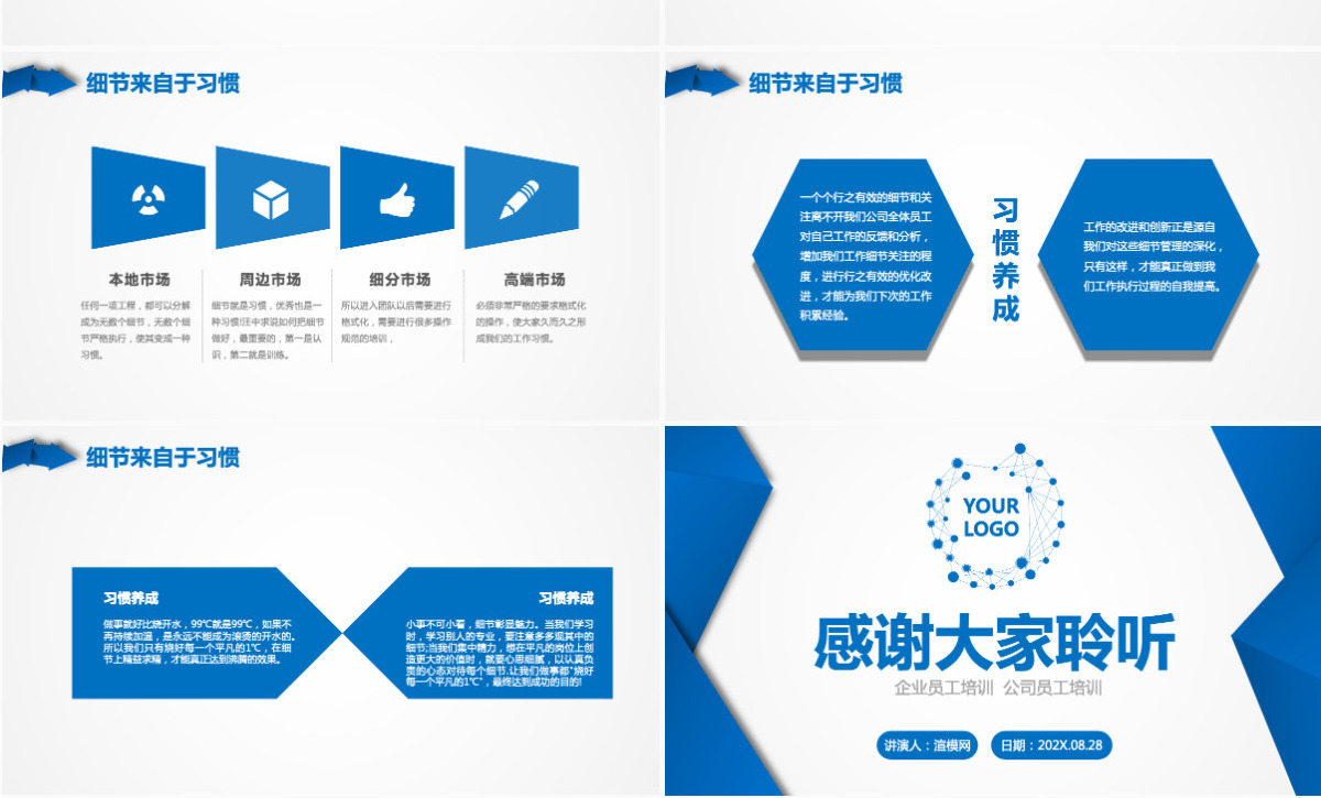 原创新员工入职培训团队文化细节决定成败PPT