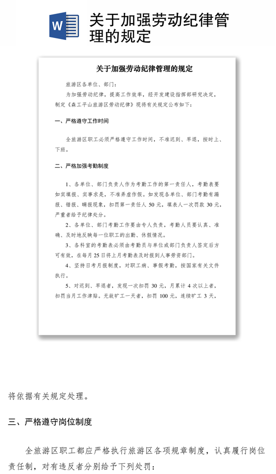 2021关于加强劳动纪律管理的规定