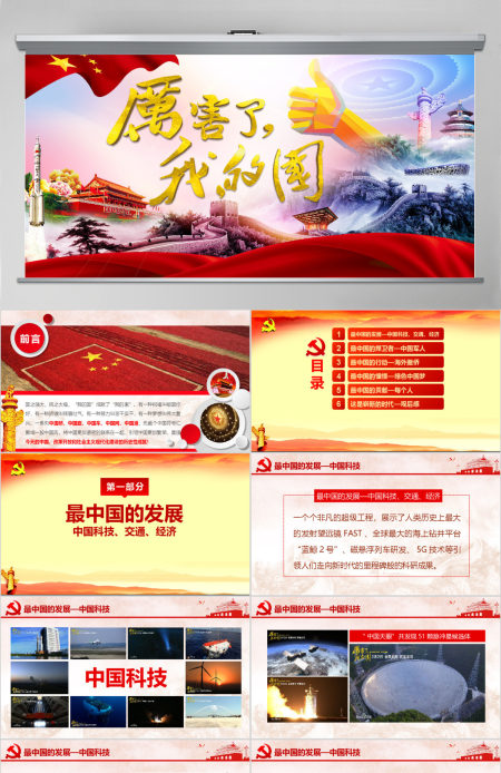 厉害了我的国观后感新时代中国梦两会PPT