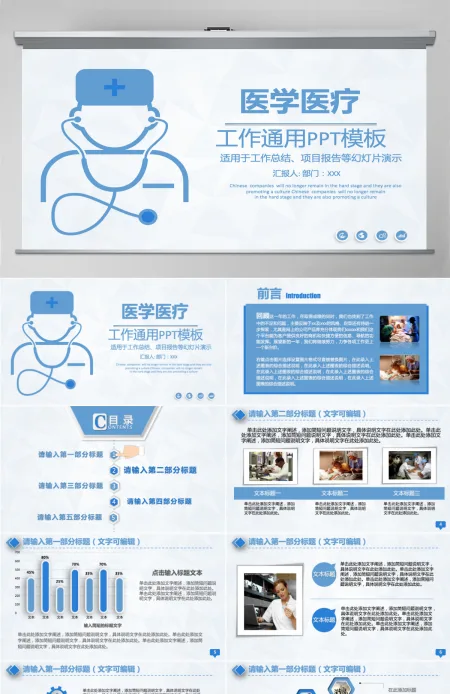 医学医疗工作总结ppt模板 医学医疗工作总结ppt模板