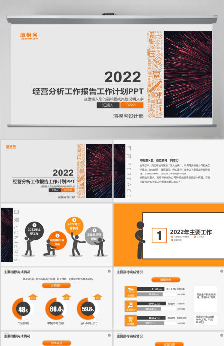 2022年工作报告经营分析工作计划PPT