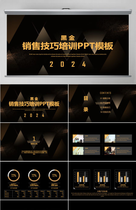 黑金销售技巧培训PPT模板