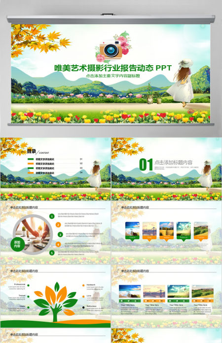 唯美艺术摄影行业报告动态PPT