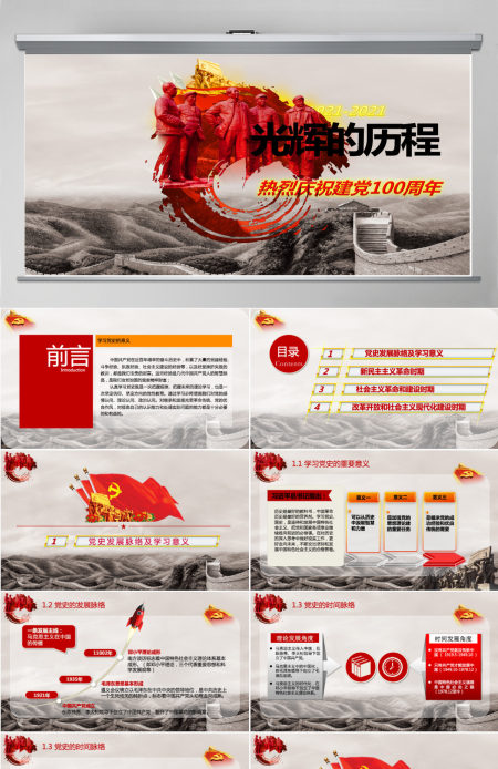 七一建党100周年中国共产党党史教育PPT-含讲稿 七一建党100周年中国共产党党史教育PPT-含讲稿
