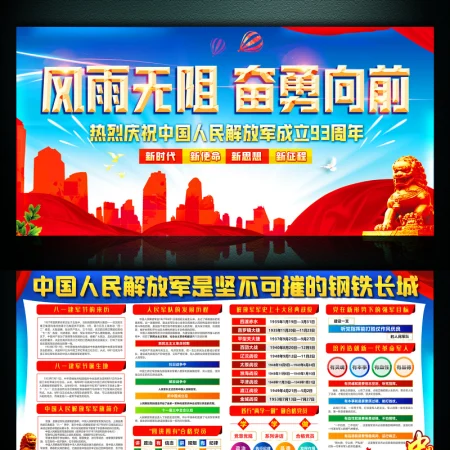 2020年庆祝建军93周年宣传栏设计 2020年庆祝建军93周年宣传栏设计