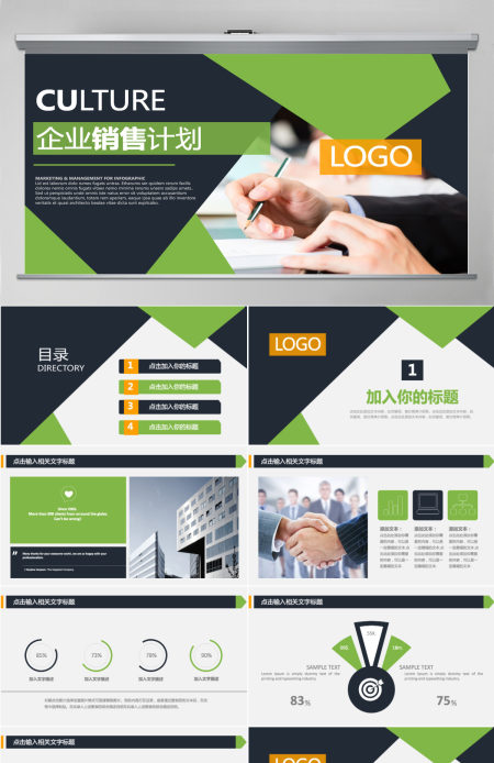 企业销售计划销售PPT模板