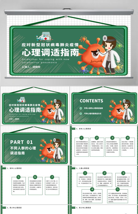 新型冠状病毒肺炎疫情期间心理心态调理指南PPT