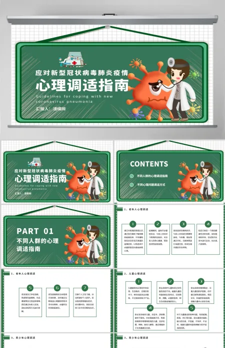 新型冠状病毒肺炎疫情期间心理心态调理指南PPT 新型冠状病毒肺炎疫情期间心理心态调理指南PPT