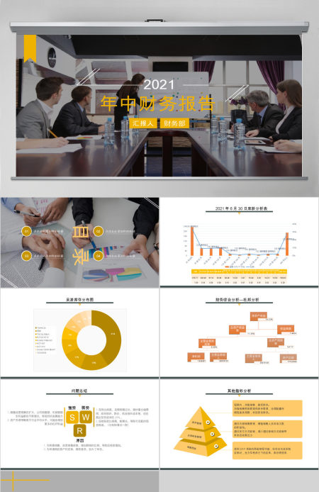 财务汇报类PPT模板