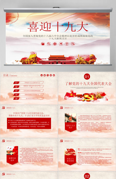 喜迎十九大做合格党员PPT模板