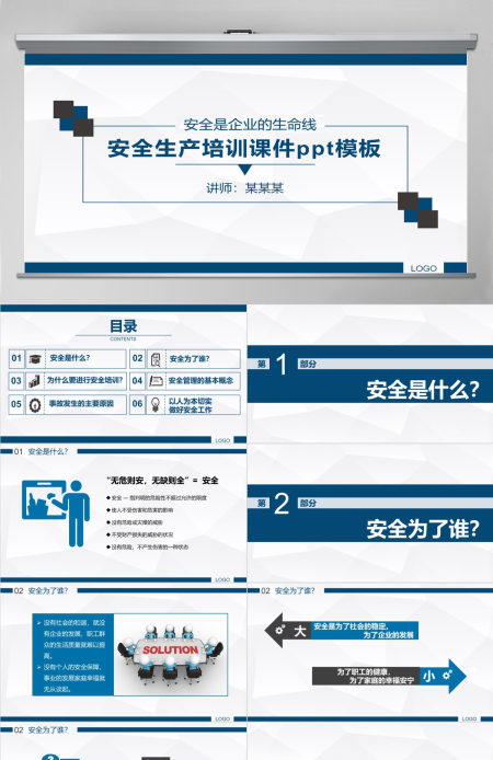 工厂车间企业安全生产管理培训ppt模板